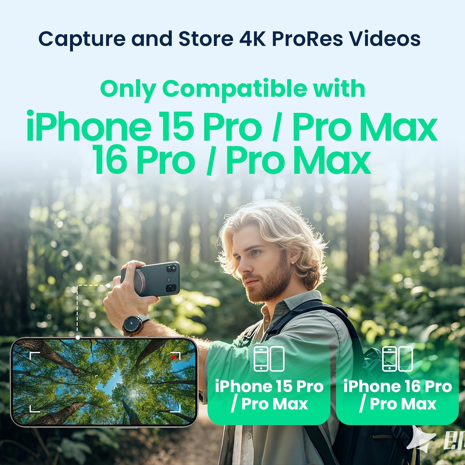 High speed pink portable ssd 512gb supports iPhone 15 and 16 Pro models for professional video recording