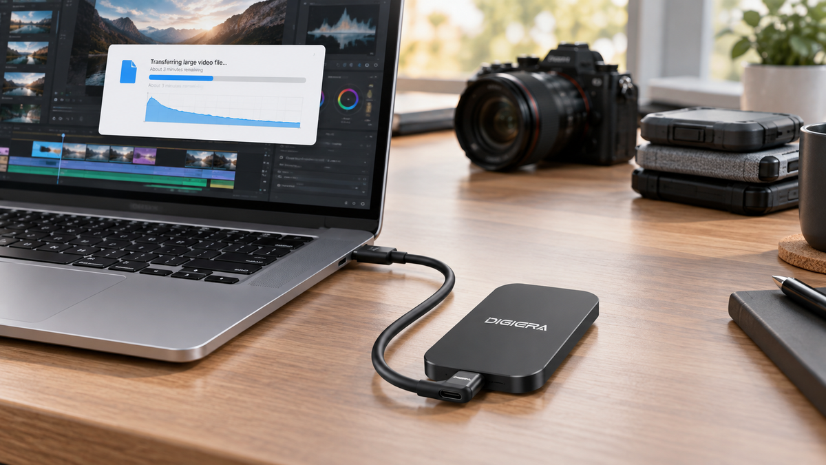 Why Your External SSD Slows Down During Large File Transfers: Cache, Heat and Sustained Speed