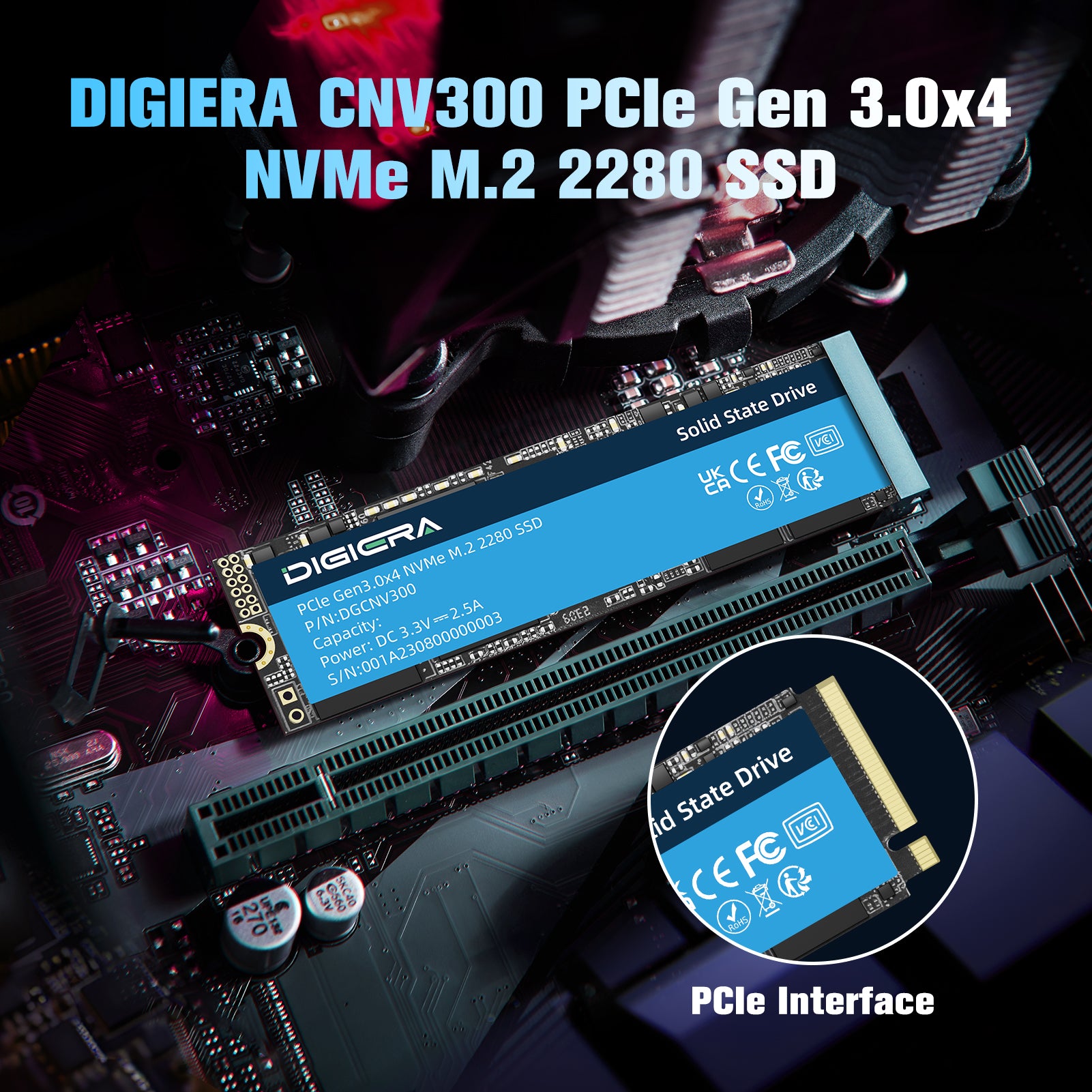 CNV300 NVMe SSD for Gaming – PCIe Gen 3.0 M.2 2280
