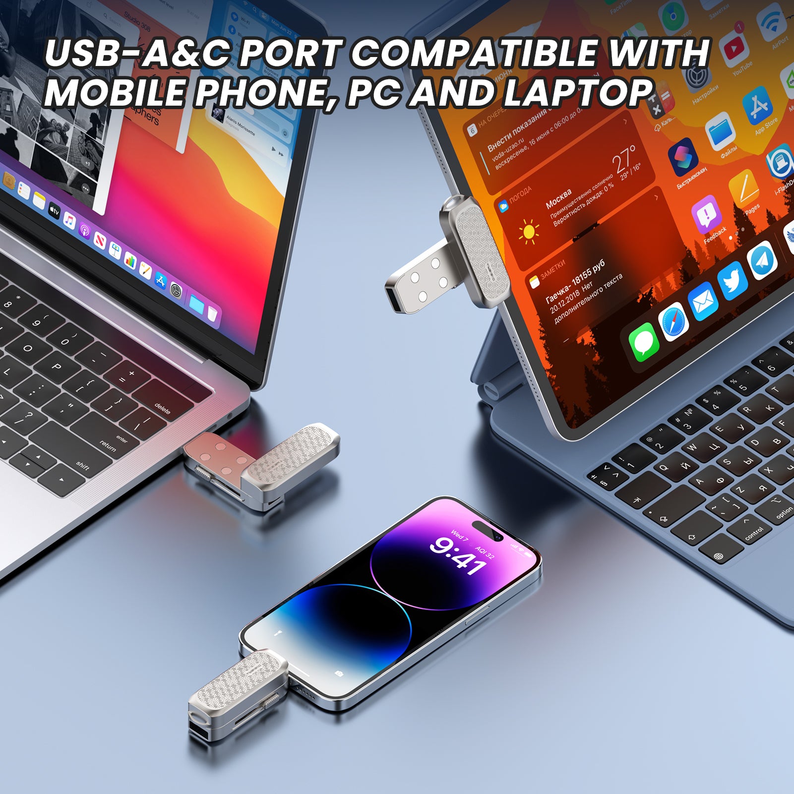 DIGIERA EDC Dual-Interface USB A+C Flash Drive