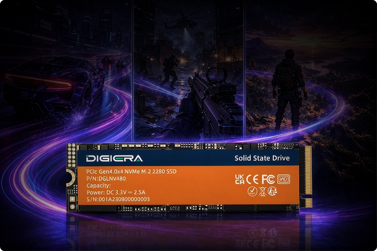 LNV480 NVMe SSD for Gaming – PCIe Gen 4.0x4 M.2 2280